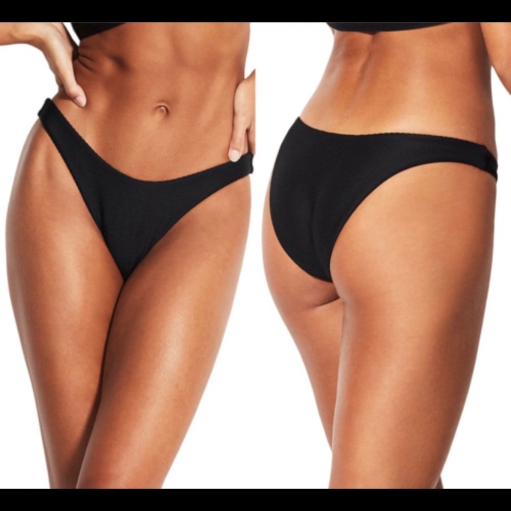 Seafolly Essentials High Cut Bikini Bottom Blk 10
